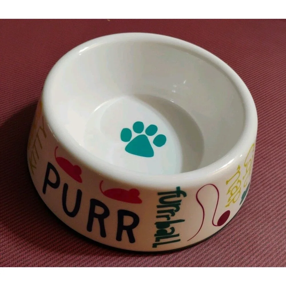 Whisker City Melamine Cat Bowl 12 oz Food Dish No Slip Grip (1)